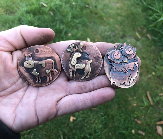 Semi-Custom One of a Kind Hand Sawn Dog Tags